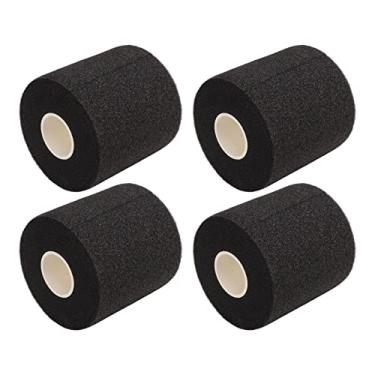 Imagem de Envoltório de Pele Esportiva, Aumentando o Conforto Boa Permeabilidade 4 Peças Bandagem de Fitness de Uso Amplo Tração Forte para Basquete (Preto)