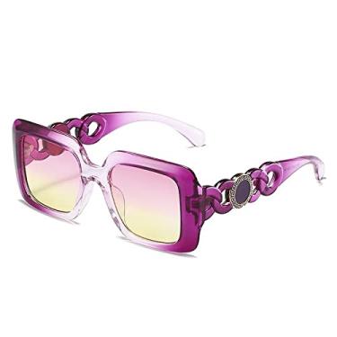 Imagem de Óculos de sol de armação grande olho de gato para mulheres óculos de sol para mulheres perneiras de corrente Óculos de sol, 7, tamanho único