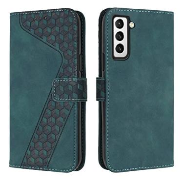 Imagem de Estojo de couro flip para Samsung Galaxy S22 S21 S20 FE S10 S9 S8 Plus Ultra S7 Carteira Slot para cartões Bolsa de telefone Capa antichoque, verde, para Galaxt S21 Ultra