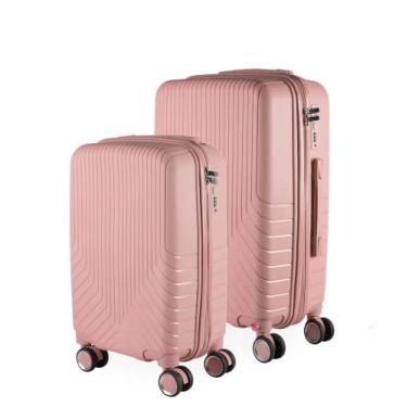 Imagem de Cj Malas Polipropileno 2 Peças P e M com Rodas 360 França - AeroMalas (Rose)