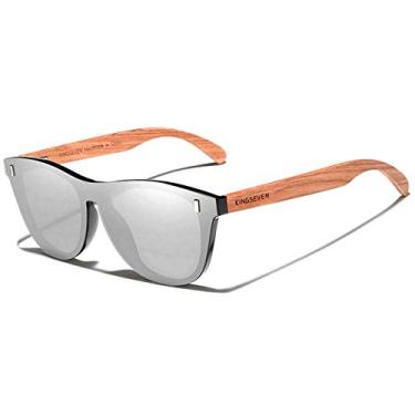 Imagem de Oculos de Sol de Madeira Kingseven com Anti-reflexo Polarizados B-5510 (C1)