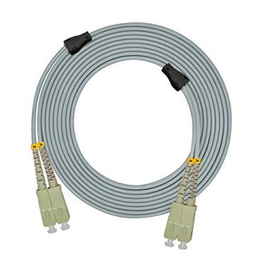 Imagem de Jeirdus Cabo de fibra óptica 50 m SC para SC para interior duplex 50/125 OM2 cabo de remendo óptico multimodo 50 metros 160 pés SC-SC