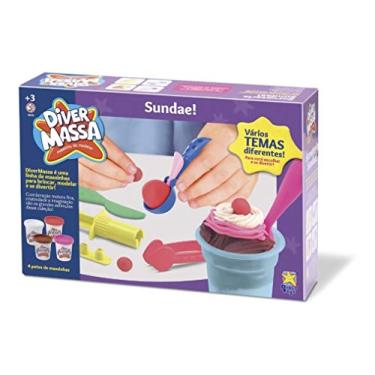 Imagem de Massinha Modelar Sorveteria Sundae Com Massinha Diver Toys - 15 Peças, DiverToys
