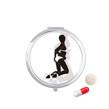 Imagem de Caixa de comprimidos com contorno do biquíni da Hot Woman, caixa de armazenamento de medicamentos, dispensador de recipiente