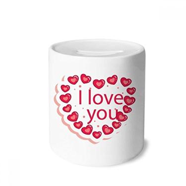 Imagem de Dia dos Namorados Coração Rosa I Love You Dinheiro Caixa de Cerâmica Porta-Moedas Presente