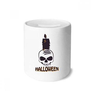 Imagem de DIYthinker Velas de Halloween Caveira Bruxa Dinheiro Caixa de Cerâmica Porta-Moedas Presente
