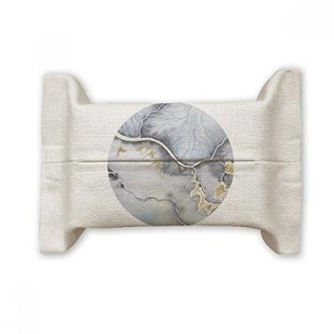 Imagem de Suporte de capa de papel para lenços faciais abstratos em aquarela com sombreamento de tinta