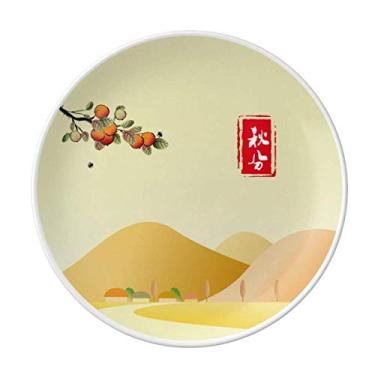 Imagem de Autumnal Equinox Twenty Four Solar Term Plate Decorativa Porcelana Salver Prato de Jantar