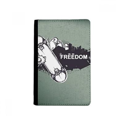 Imagem de Carteira Hip-Hop Freedom Skateboard com estampa de monstro para passaporte Notecase Burse Carteira Carteira Carteira Porta-cartões