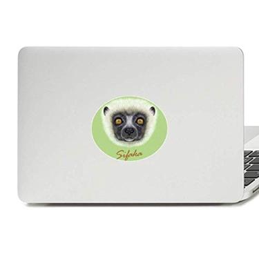 Imagem de Adesivo de notebook branco fofo Sifaka macaco animal vinil emblema gráfico laptop adesivo