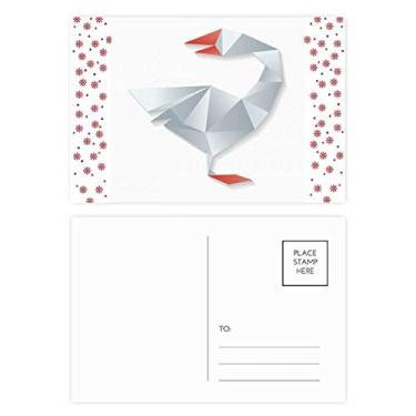 Imagem de Cartão postal abstrato geométrico padrão origami Natal flor celebração cartão postal cartão de bênção
