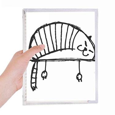 Imagem de Caderno de folhas soltas com estampa de gato e deitado