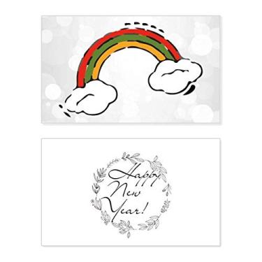 Imagem de Rainbow Weather Ilustration Pattern New Year Festival Greeting Card Bless Message Gift