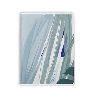 Imagem de Caderno com estampa de arte abstrata suave, capa de goma