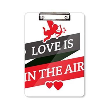 Imagem de Prancheta Love is in The Air para pasta, bloco de notas A4