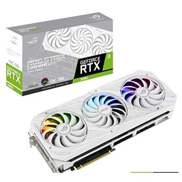 Imagem de ASUS Placa gráfica para jogos ROG STRIX NVIDIA GeForce RTX™ 3080 White OC Edition (PCIe 4.0, 10GB GDDR6X, HDMI 2.1, DisplayPort 1.4a, esquema de cores brancas, design de ventilador