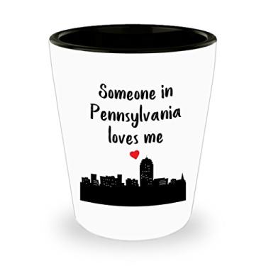 Imagem de Copos de shot Someone in Pennsylvania Loves Me – ideia de de Natal