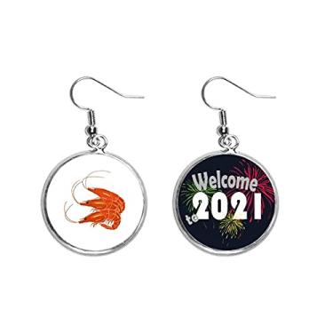 Imagem de Brinco de camarão com pingente de orelha de camarão e frutos do mar, joia 2021 Blessing