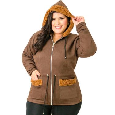 Imagem de Jaqueta Parka Suede Feminina Catwalk Plus Size-Feminino