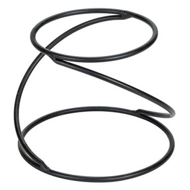 Imagem de American Metalcraft LWUS779 Suporte de pizza Contempo com prateleira única de aço, 18 cm, preto