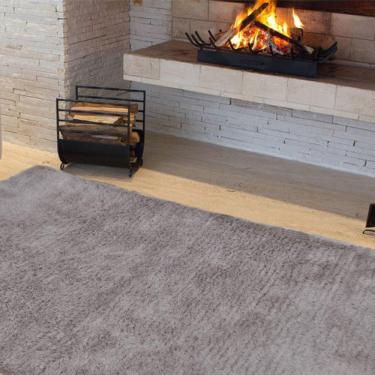 Imagem de Tapete Liso para Sala e Quarto Soft Peludo Casa Dona 100x140cm