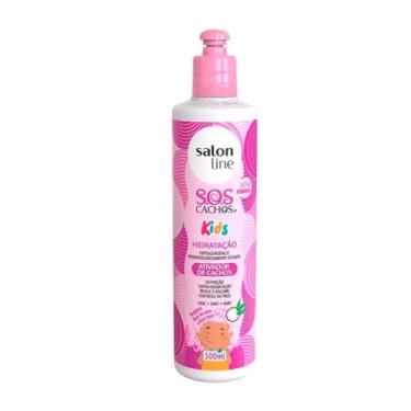 Imagem de Salon Line, Ativador de Cachos, SOS Cachos Kids, Definição, Super-Hidratação, Reduz Volume e Controla Frizz, Vegana - Cabelos Ondulados, Cacheados e Crespos, 300 ml