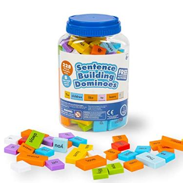 Imagem de Educational Insights Sentence Building Dominoes, Ages 6 and Up, (114 Double-Sided Pieces and Storage Container)