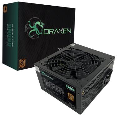 Imagem de Fonte atx 600W 80 Plus Bronze pfc Ativo DN600 Draxen