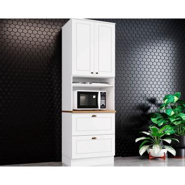 Imagem de Módulo Cozinha Henn Americana Paneleiro 2 Portas e 2 Gavetas (1 Forno) 71.5cm Branco/Nature