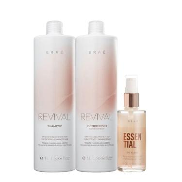 Imagem de Kit Braé Revival Shampoo Condicionador  e Essential Oil Blend (3 produtos)