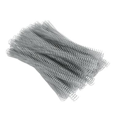 Imagem de Hyuduo Pacote com 100 bobinas de encadernação em espiral de 19 mm, 170 folhas, capacidade de 4:1, passo 48, tamanho A4, perfeito para documentos de escritório de arquivos de engenheiro (prata)