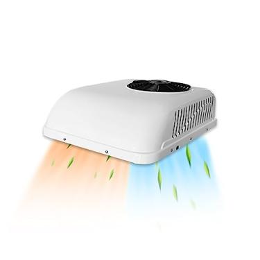 Imagem de Aspligo Ar condicionado elétrico de 24 V volts CC para estacionamento no telhado RV 24 V 8800 BTU para motorhome caminhão trailer trailer van unidade ac calor e frio