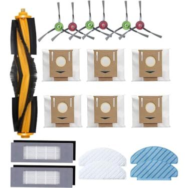 Imagem de DrAer Peças sobressalentes de reposição para Ecovacs Deebot N10 N10+ N8 T8 Series Robot Vacuum 1 escova principal, 3 pares de escovas laterais, 2 filtros, 4 esfregões, 6 acessórios para saco de pó