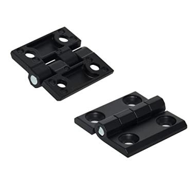 Imagem de Flyshop - Dobradiça de alumínio preta com rolamento de esferas de 48 x 48 mm, 2 peças