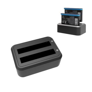 Imagem de ZLiT Hub de carregador de bateria para Inasta360 X4, estação de carregamento de bateria dupla para câmera de ação panorâmica Insta360 X4, carregador de bateria (preto)