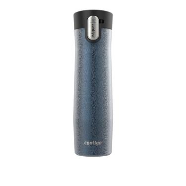 Imagem de Contigo® AUTOSEAL® West Loop Caneca de viagem de aço inoxidável isolada a vácuo com tampa de fácil limpeza, 680 g, mirtilo cristal