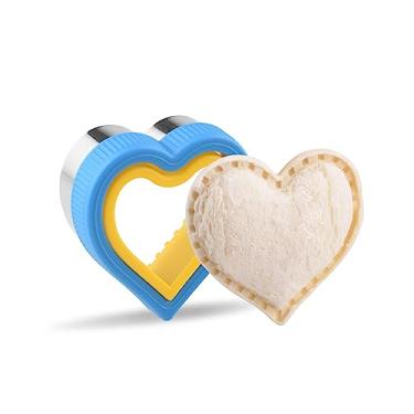 Imagem de Apokney Cortador de sanduíche – Conjunto de 6 peças – Coração, Quadrado, Estrela, Dinossauro, Redondo, Formato de Rato – Almoço DIY para Crianças