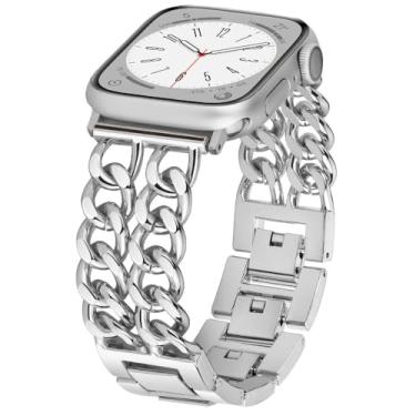 Imagem de Waillynice Capa + pulseira de silicone inteligente para Apple Watch séries 3, 4, 5, 6, Se 7 e 8 de 45 mm, 44 mm, 41 mm, 42 e 40 mm (série 6SE54, J) de 45 mm, 44 mm, 41 mm, 42 e 40 mm