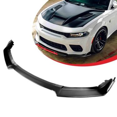 Imagem de ECCPP Kit de aerofólio automotivo preto brilhante para para-choque dianteiro, spoiler serve para Honda Civic 16-20