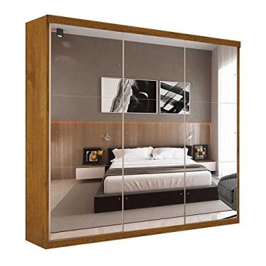 Imagem de Guarda Roupa Casal com Espelho 3 Portas de Correr Isabela Siena Móveis Freijó
