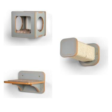 Imagem de Playground Para Gatos Fígaro   Nicho Frente Grade Verde