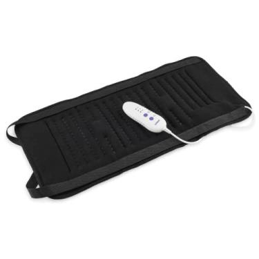 Imagem de Conair Almofada de aquecimento vibratória confortável para alívio da dor nas costas, almofada de aquecimento para pescoço e ombro, tamanho grande 30,5 x 59,7 cm, 3 configurações de calor com