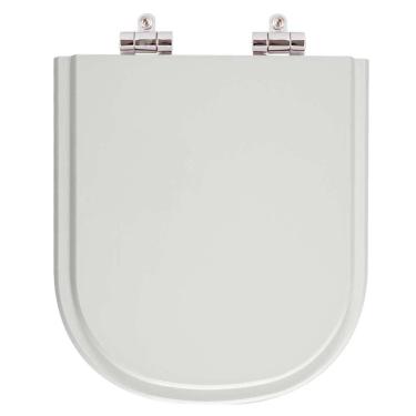 Imagem de Assento Sanitario Poliester Com Amortecedor Etna Cinza Claro Para Vaso Icasa