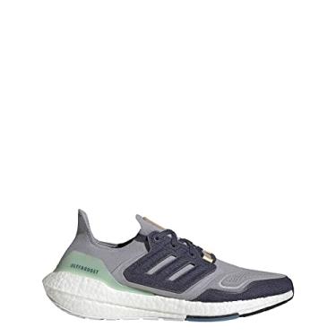 Imagem de adidas T nis de corrida masculino Ultraboost 22, Halo prata/azul marinho/verde linho, 7.5