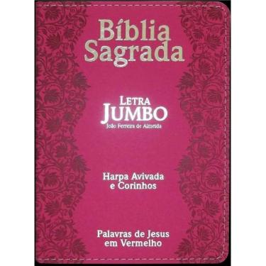 Imagem de Bíblia Sagrada Letra Jumbo + Harpa Avivada Corinhos - Rosa