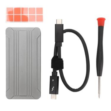 Imagem de M.2 NVME SSD Gabinete, 40 Gbps M.2 NVME Gabinete para Thunderbolt 3 4, USB 4.0 PCIE3.0x4 Alumínio C Caso de Acionamento de Estado Sólido Externo Caso de Unidade ASM2464 para USB