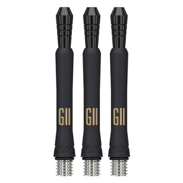 Imagem de Target Darts Phil Taylor Gen 11 Power 9-Five Shafts, Raw Power Titanium Dardo Pacote com 3 | Phil Taylor G11 Conjunto de eixo preto, acessórios profissionais de dardo – Comprimento intermediário