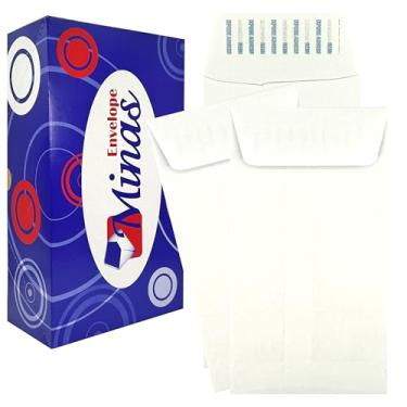 Imagem de Envelope 500 Minas #7 Moeda/Dinheiro/Peças Pequenas Envelope, 8,8 cm x 16,5 cm, Decalcar e Selar, Premium 10,8 kg, Branco, 500/Caixa