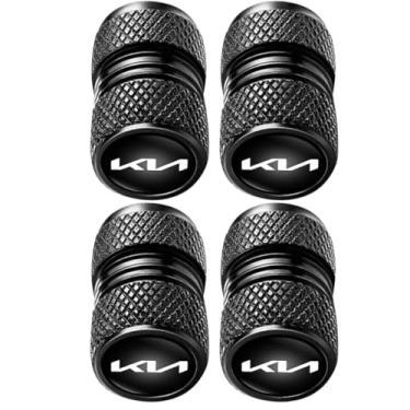 Imagem de Tampas de haste de válvula de pneu de carro de metal compatíveis com KIA NIRO Rio Sportage Sorento Soul Stinger Seltos Cadenza K900 Forte Todos os modelos Tampa de roda, tampas de válvula de ar acessórios de decoração de estilo 4 peças