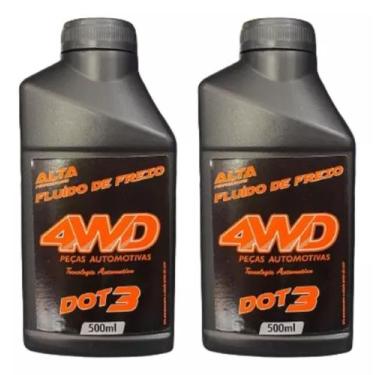 Imagem de Fluido De Freio Dot3 500ml - 02 Unidades - 4WD